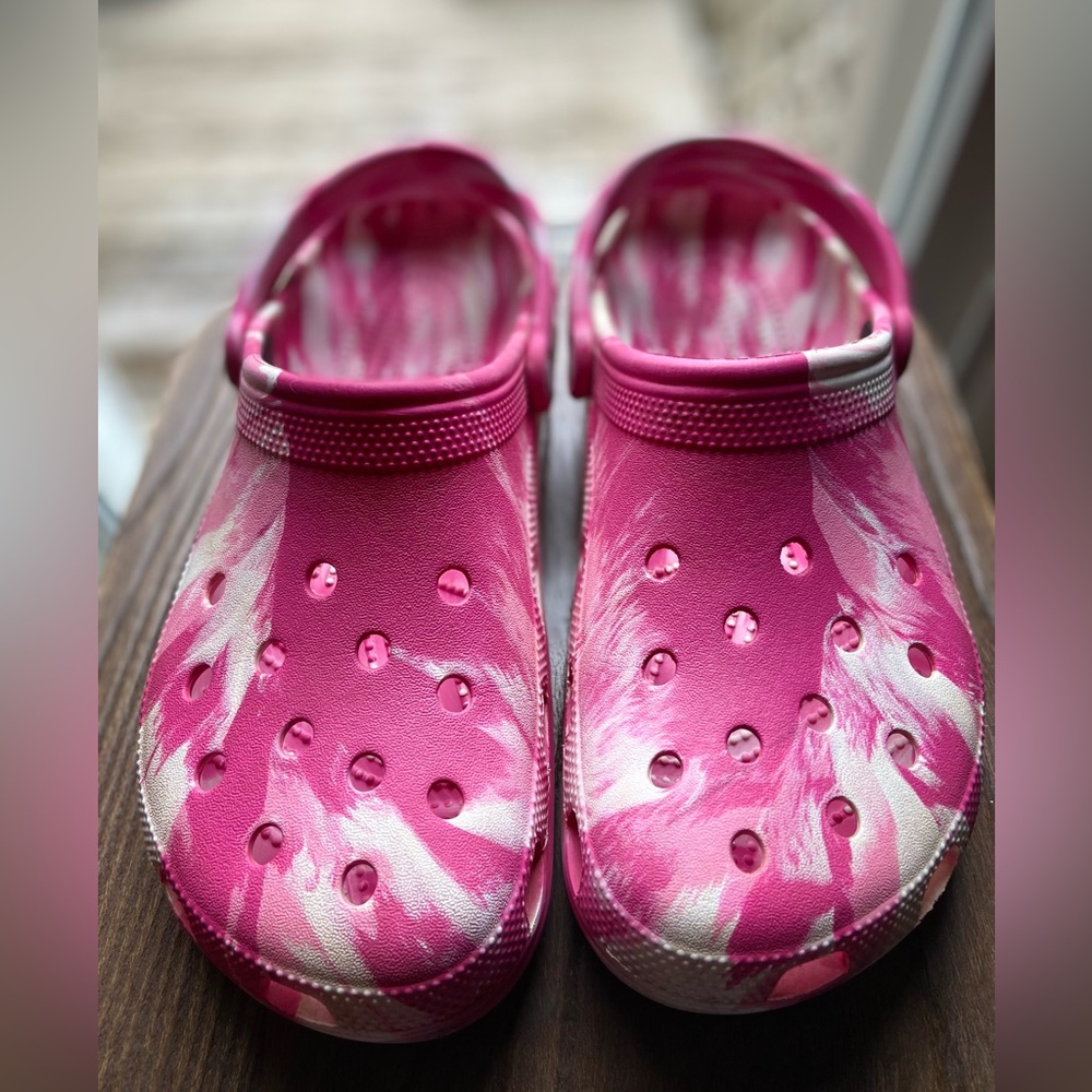 Pink Tie Dye Crocs - Picture 3 of 3